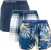 Jack & Jones andy 3P woven boxers blauw - M