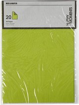 structuurpapier 21 x 29,7 cm 20 stuks groen