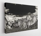 Canvas schilderij - Monochrome yosemite national park vista for travel background california USA  -     122220223 - 115*75 Horizontal