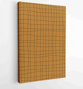 Canvas schilderij - Abstract art textile design with literature or natural tropical line arts painting, 4 -    – 1857070765 - 115*75 Vertical