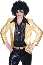 Glitter & Glamour Kostuum | Glanzend Goud Disco Godheid Colbert Man | Maat 56-58 | Carnaval kostuum | Verkleedkleding
