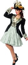 Wilbers & Wilbers - Jaren 20 Danseressen Kostuum - Jas Fluweel Madame De Pompadou Vrouw - zwart - Maat 46 - Carnavalskleding - Verkleedkleding
