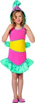 Wilbers & Wilbers - Tropische Koraal Vis Great Barrier - Meisje - Multicolor - Maat 104 - Carnavalskleding - Verkleedkleding