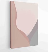 Canvas schilderij - Abstract organic shape Art design for poster, print, cover, wallpaper, Minimal and natural wall art. Vector illustration. 4 -    – 1833816445 - 50*40 Vertical