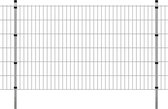 Everest Dubbelstaafmatten en palen 2008x1230 mm 8 m zilverkleurig