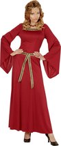 Widmann - Middeleeuwen & Renaissance Kostuum - Frans Kasteelmeisje - Vrouw - rood - Large - Halloween - Verkleedkleding