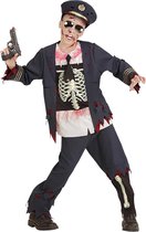 Widmann - Zombie Kostuum - Zombie Politie Cock - Jongen - Blauw - Maat 128 - Halloween - Verkleedkleding