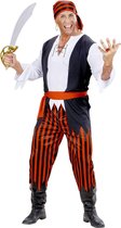 Widmann - Piraat & Viking Kostuum - Caribische Piraat Blauwbaard Rood Zwart Wit - Man - Rood - Small - Carnavalskleding - Verkleedkleding