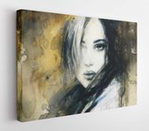 Canvas schilderij - Loner. acrylic painting  -     1035367525 - 40*30 Horizontal