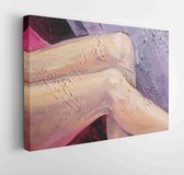 Canvas schilderij - Nude Woman, painting, oil on canvas,  -     391193512 - 115*75 Horizontal