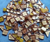 Mozaïek Soft glass puzzels glitter Goud mix