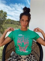 T-shirt Wild Thing pink - Happy green (S)