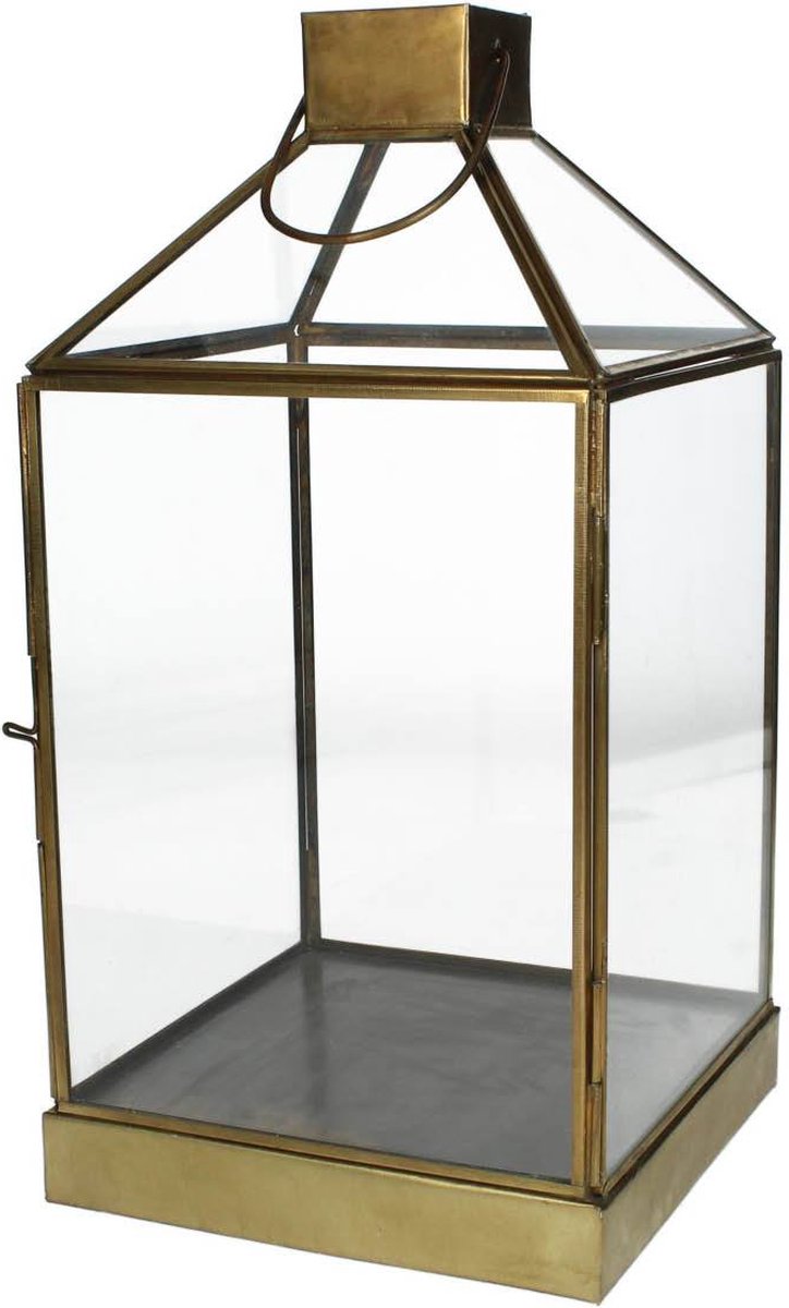 SVJ Home Decoartions Lantaarn - 15 x 15 x 30 cm - Metaal - Brons