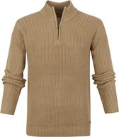 Dstrezzed - Half Zip Trui Off Khaki - XXL - Slim-fit