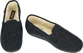 Fischer -Heren -  grijs  donker - pantoffels & slippers - maat 45