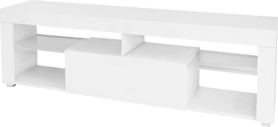 ML-Design TV lowboard wit, 120x51x35 cm, gemaakt van MDF spaanplaat