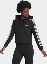 Adidas 3 stripes cropped hoodie dames