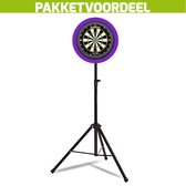 Mobiele Dartbaan VoordeelPakket + Mission Axis + Dartbordverlichting Basic (Paars)