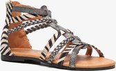 Blue Box meisjes sandalen met zebraprint - Zwart - Maat 31