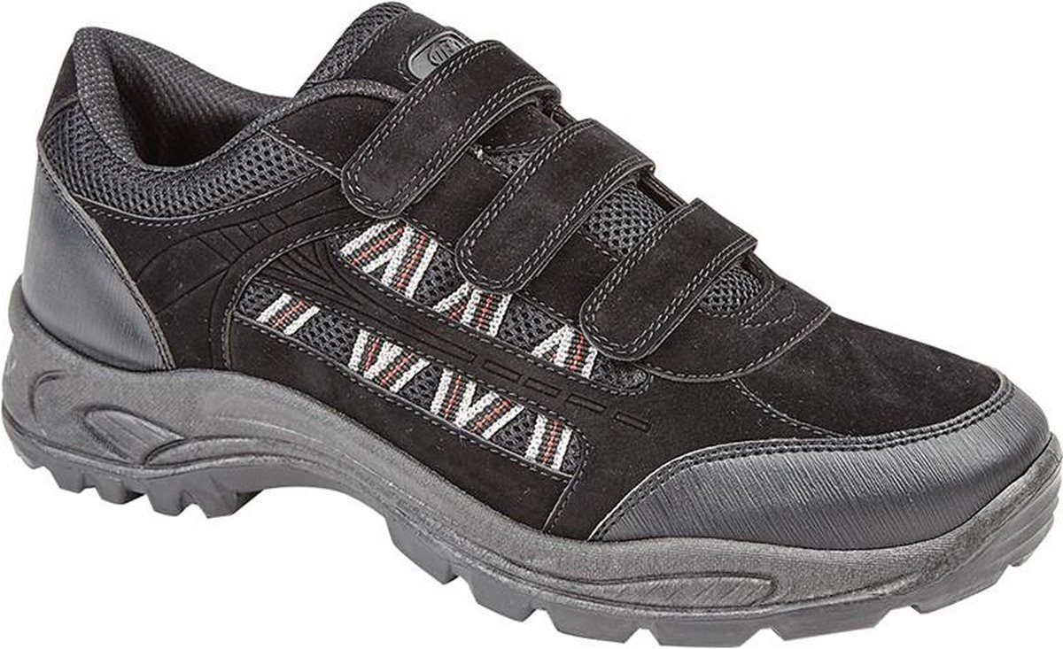 Rdek Heren Sneakers Triple Velcro Padded Trail Zwart/Grijs Ascend