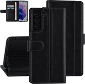 UNIQ Accessory Galaxy S21 Plus Book Case hoesje - Zwart - Pasjeshouder 3 pasjes - PU Leather
