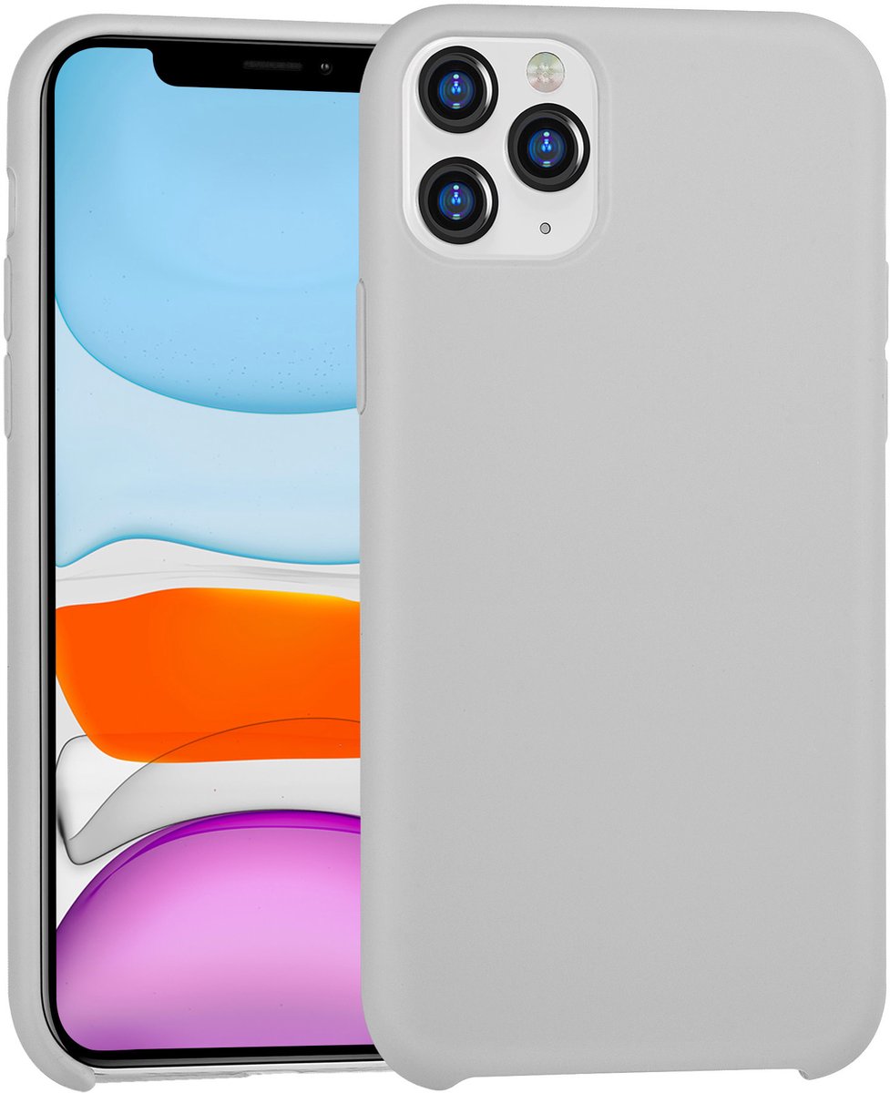 Apple iPhone 11 Pro Max Zwart Backcover hoesje Soft Touch