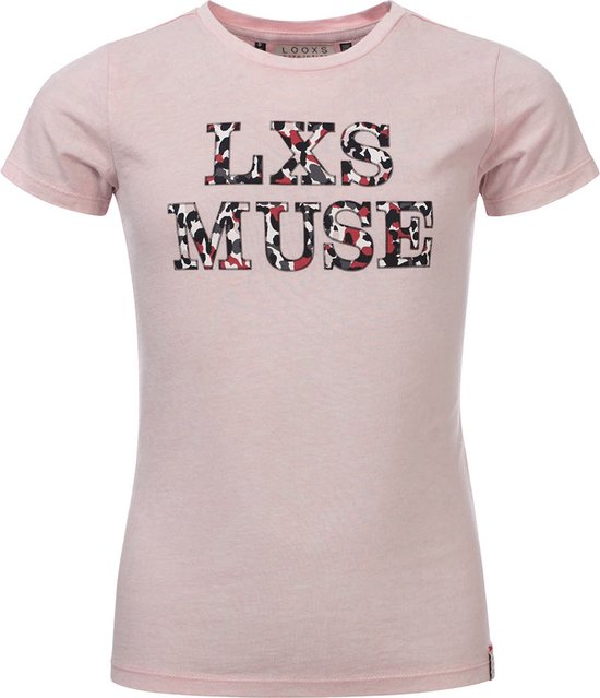 LOOXS 10sixteen 2201-5413-231 Meisjes T-Shirt - Maat 164 - Roze van 95% Cotton 5% elastane