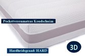 Aloe Vera - Eenpersoons Matras 3D -POCKET HR45 KOUDSCHUIM 7 ZONE 23 CM   - Stevig ligcomfort - 70x220/23