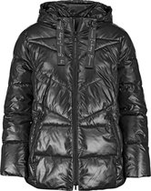 SAMOON Dames Gewatteerde jas met mat-glans-effect Black-48