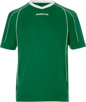 Masita | Sportshirt Heren & Dames Korte Mouw - Striker - Licht Elastisch Polyester Ademend Vocht Regulerend - Groen-Wit - L