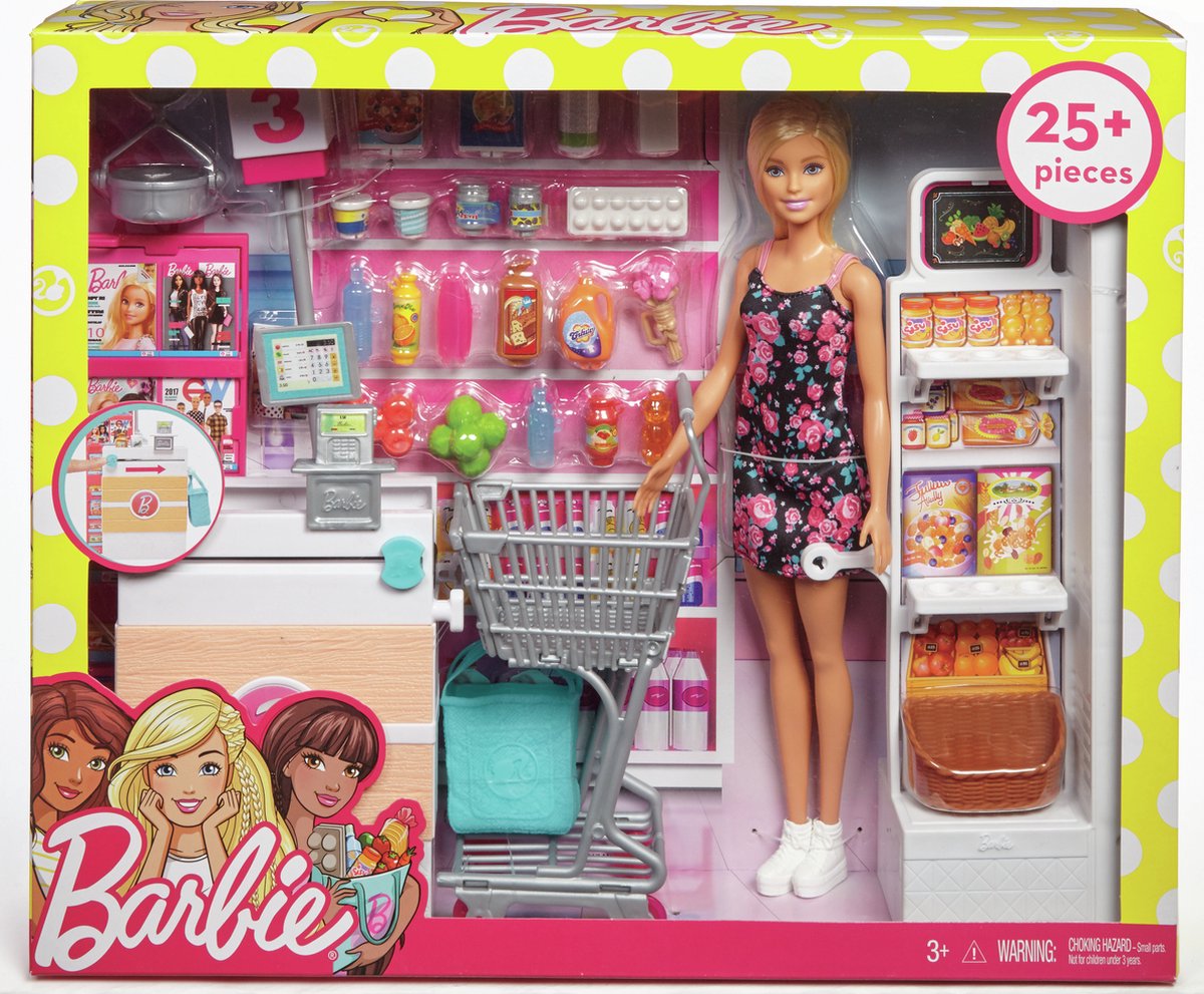 Dor Pasen Hen Barbie Supermarkt Speelset | bol.com