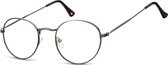 Montana Eyewear HMR54 Leesbril rond metaal +2.00 Gunmetal