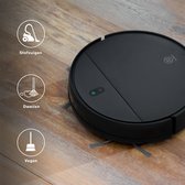 Sinji Smart Robotstofzuiger met Laadstation – Draadloos dweilrobot - Geschikt voor huisdierharen - App Besturing & Planning, Zwart
