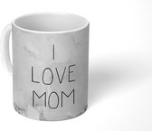 Mok - Koffiemok - Quotes - I love mom - Mama - Spreuken - Mokken - 350 ML - Beker - Koffiemokken - Theemok - Mok met tekst
