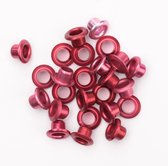 Oogjes Ringetjes - Eyelets - metallic rood - 1000 stuks