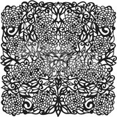 Hobbysjabloon - Template 6x6" 15x15cm flower tangle