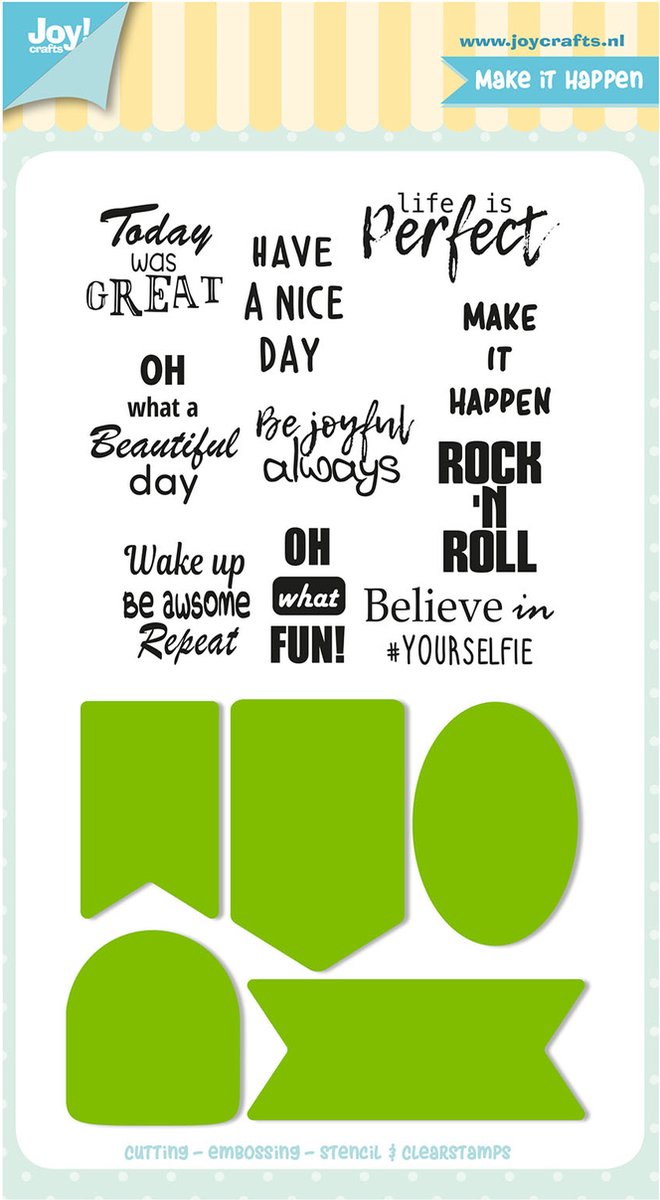 Joy!Crafts Snijstencil - Jocelijne labels - tekst
