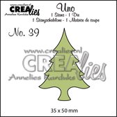 Crealies Uno snijmal - no.39 Kerstboom smal