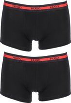 HUGO trunk (2-pack) - heren boxers normale lengte - zwart -  Maat: L