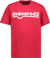 Dsquared2 Jongens Logo T-shirt Rood maat 152