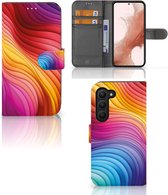 Book Case geschikt voor Samsung Galaxy S23 Regenboog