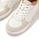 FitFlop Rally Leather/Suede Panel Sneakers WIT - Maat 38