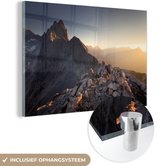 Vue sur les montagnes Verre 90x60 cm - Tirage photo sur verre (Décoration murale plexiglas)