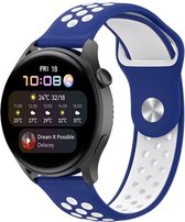 By Qubix Sport Edition - Blauw + wit - Xiaomi Mi Watch - Xiaomi Watch S1 - S1 Pro - S1 Active - Watch S2
