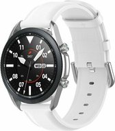 By Qubix Classic leren bandje - Wit - Xiaomi Mi Watch - Xiaomi Watch S1 - S1 Pro - S1 Active - Watch S2