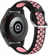 By Qubix Siliconen sportbandje met gesp - Zwart + roze - Xiaomi Mi Watch - Xiaomi Watch S1 - S1 Pro - S1 Active - Watch S2