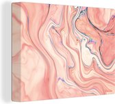Tableau Tableau Peinture à l'huile rose saumon - 120x90 cm - Décoration murale