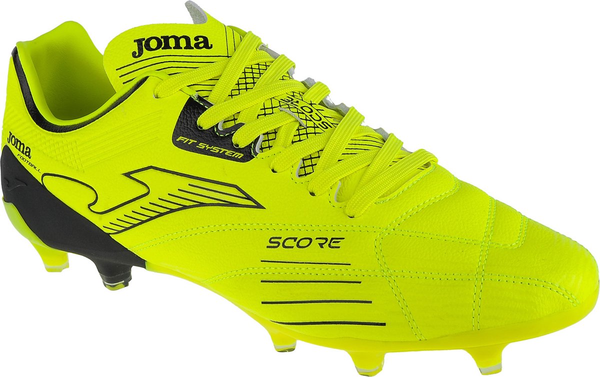 Joma Score 2309 FG, gele voetbalschoenen voor mannen, maat 42, synthetisch leder, kurken zolen.