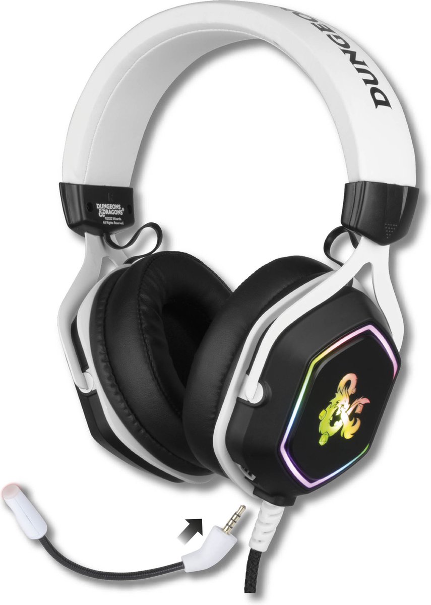 Dungeons & Dragons - pc gaming headset - Rainbow - backlight - afneembare micfroon - USB plug & play - 7.1 surround