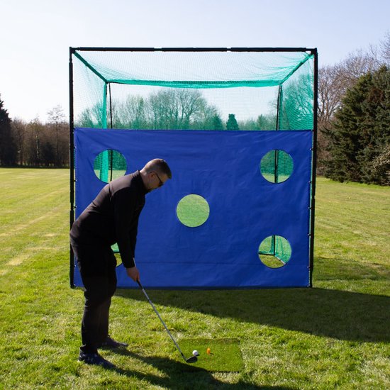 Monster Shop Golfkooi Doelwit 3 x 2m - Trainings Doel voor Golfkooi - 5 Doelgaten - 210D Oxford-stof - Lichtgewicht en Draagbaar - Inclusief 12 Stevige Bungeekoordjes van Monster Shop — afbeelding 5